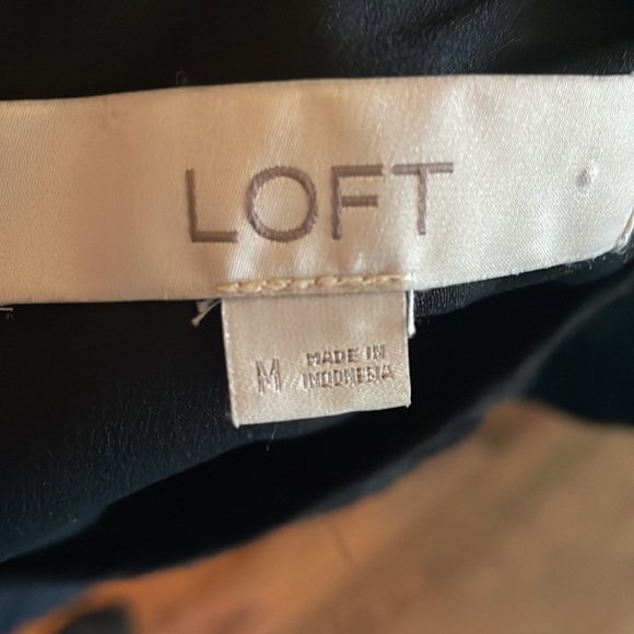 LOFT Black on Black Textured Dress - Picture 4 of 5